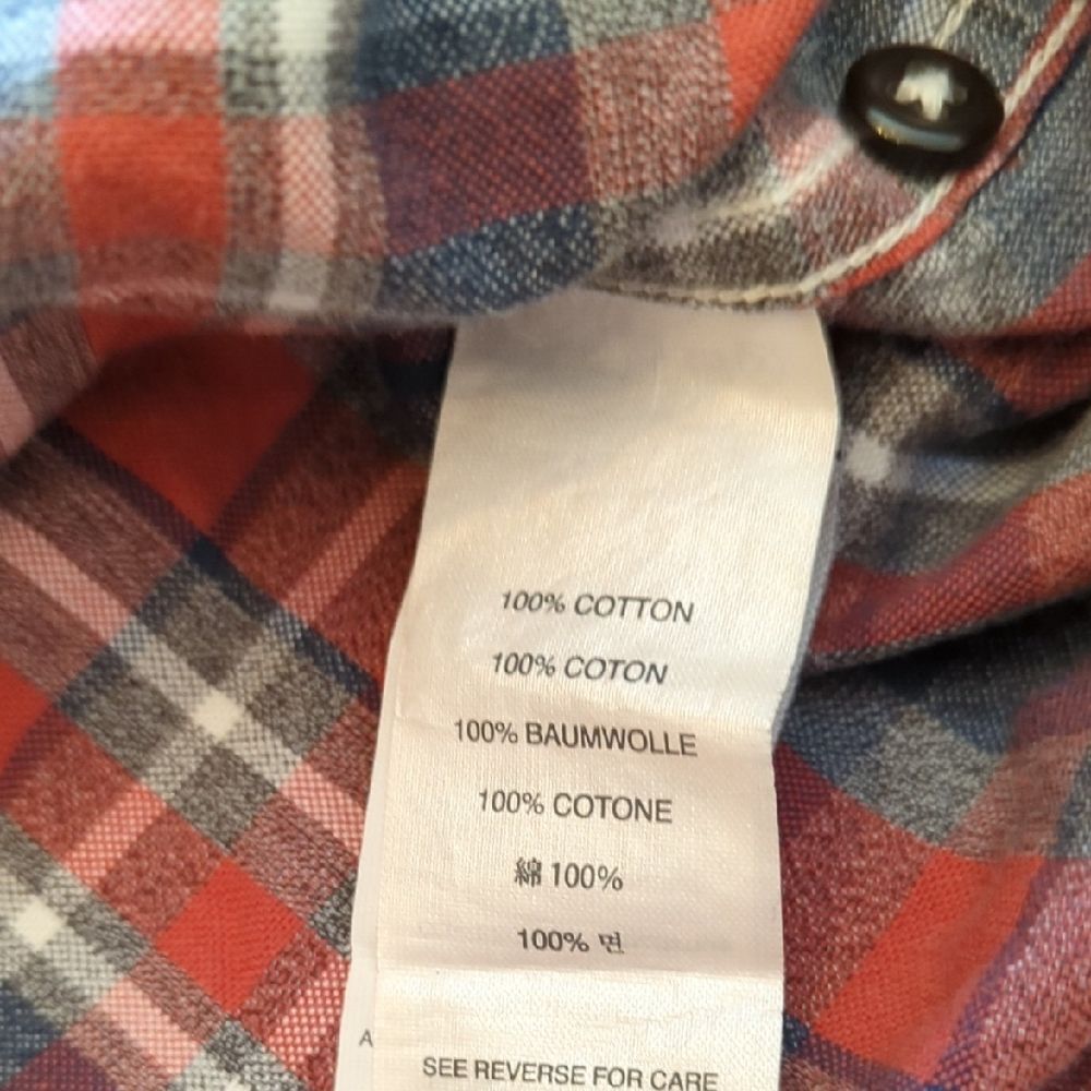 J. Crew Men's Red and Blue Plaid Button Down Shirt - Picture 8 of 8